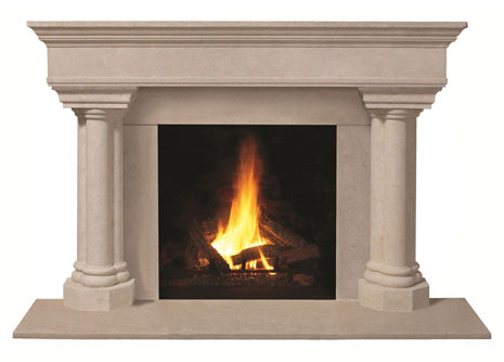 1110.555 Cast stone fireplace mantel