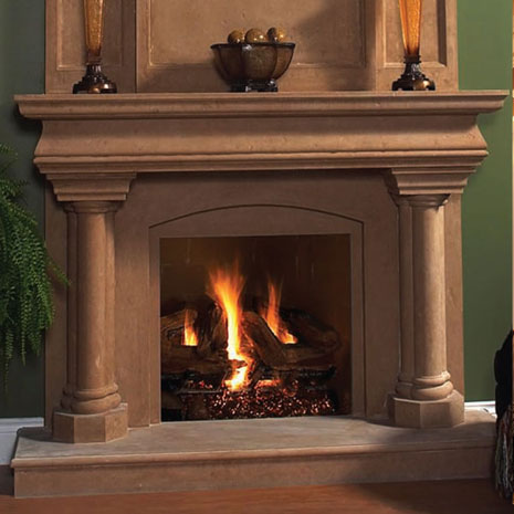 1126.555 Cast stone fireplace mantel